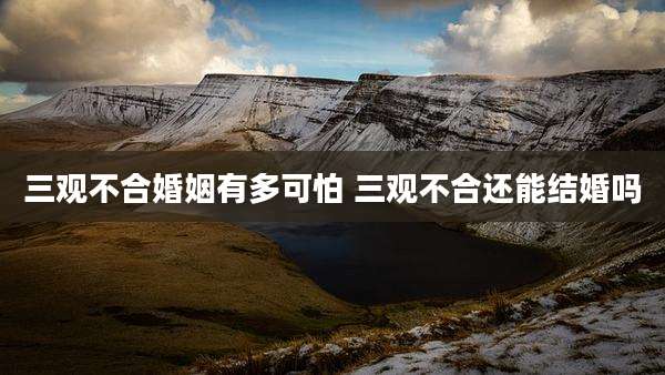 三观不合婚姻有多可怕 三观不合还能结婚吗