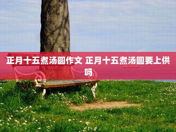 正月十五煮汤圆作文 正月十五煮汤圆要上供吗