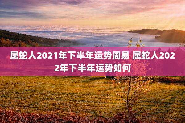 属蛇人2021年下半年运势周易 属蛇人2022年下半年运势如何