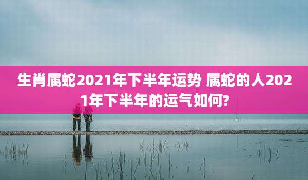 生肖属蛇2021年下半年运势 属蛇的人2021年下半年的运气如何?