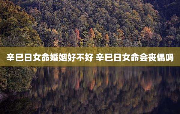 辛巳日女命婚姻好不好 辛巳日女命会丧偶吗