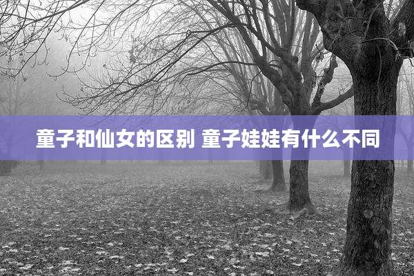 童子和仙女的区别 童子娃娃有什么不同