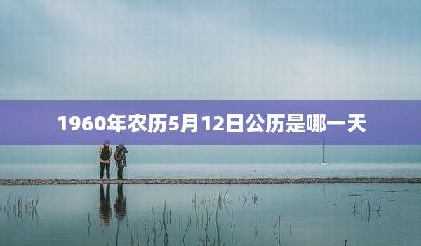 1960年农历5月12日公历是哪一天