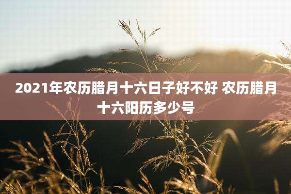 2021年农历腊月十六日子好不好 农历腊月十六阳历多少号
