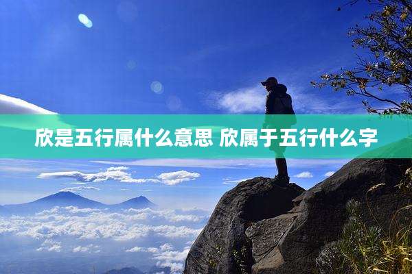 欣是五行属什么意思 欣属于五行什么字