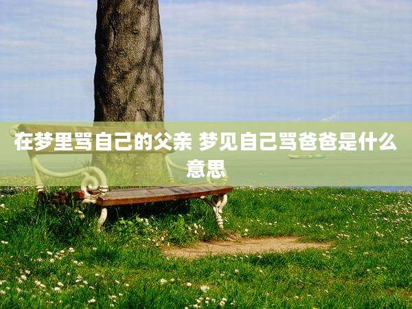 在梦里骂自己的父亲 梦见自己骂爸爸是什么意思