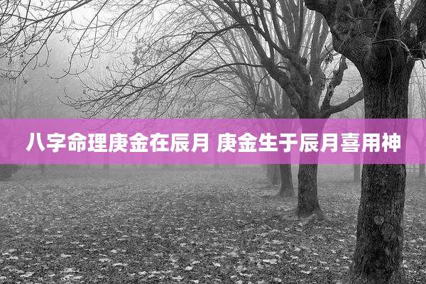 八字命理庚金在辰月 庚金生于辰月喜用神