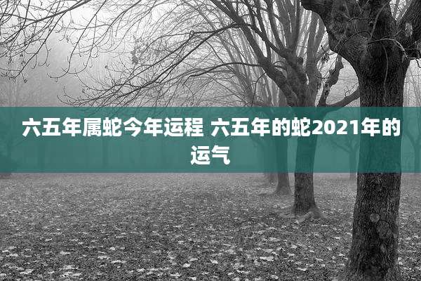 六五年属蛇今年运程 六五年的蛇2021年的运气