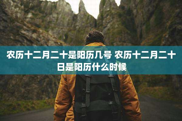 农历十二月二十是阳历几号 农历十二月二十日是阳历什么时候
