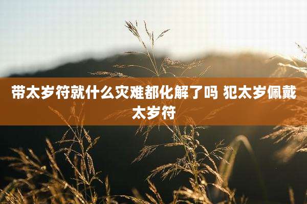 带太岁符就什么灾难都化解了吗 犯太岁佩戴太岁符