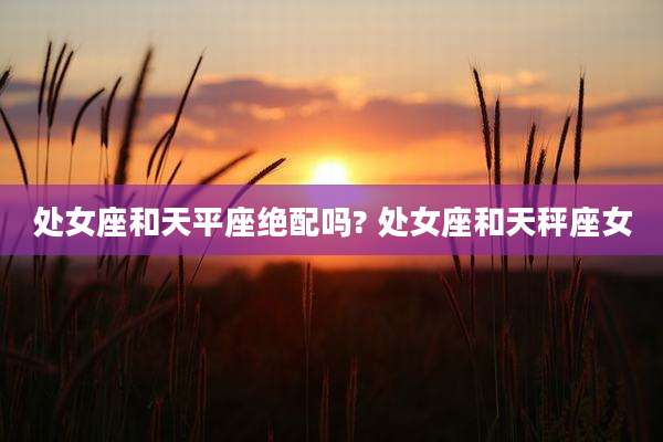 处女座和天平座绝配吗? 处女座和天秤座女