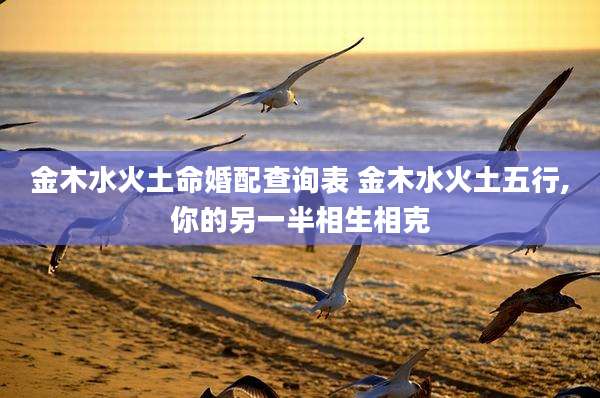 金木水火土命婚配查询表 金木水火土五行,你的另一半相生相克