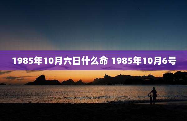 1985年10月六日什么命 1985年10月6号