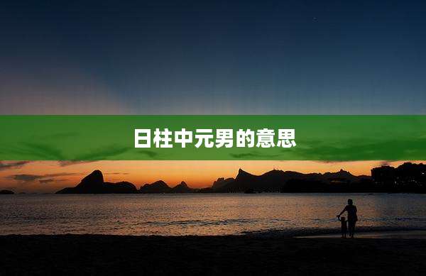 日柱中元男的意思