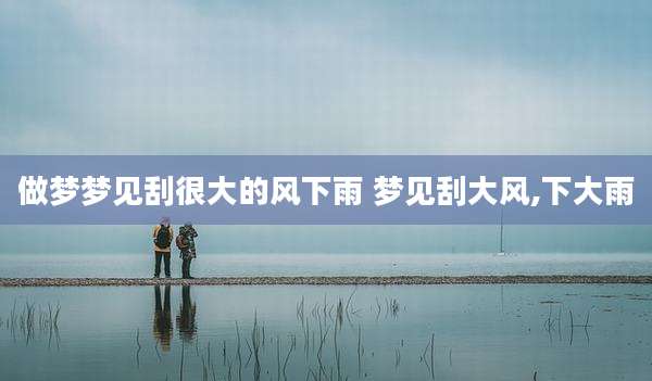 做梦梦见刮很大的风下雨 梦见刮大风,下大雨