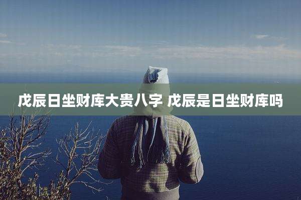 戊辰日坐财库大贵八字 戊辰是日坐财库吗
