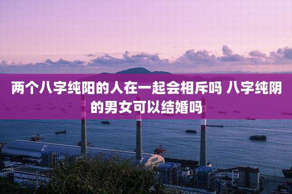 两个八字纯阳的人在一起会相斥吗 八字纯阴的男女可以结婚吗