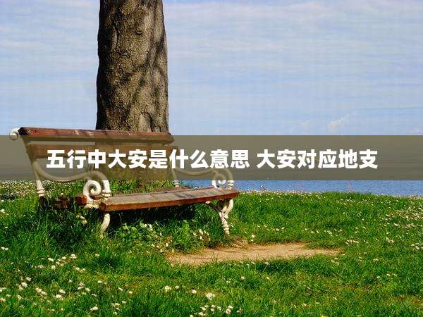 五行中大安是什么意思 大安对应地支