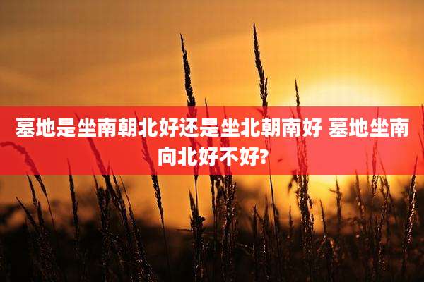 墓地是坐南朝北好还是坐北朝南好 墓地坐南向北好不好?