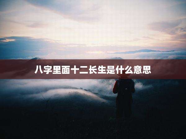 八字里面十二长生是什么意思