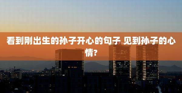 看到刚出生的孙子开心的句子 见到孙子的心情?