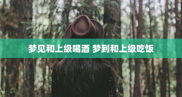 梦见和上级喝酒 梦到和上级吃饭