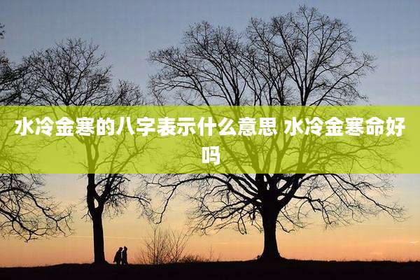 水冷金寒的八字表示什么意思 水冷金寒命好吗