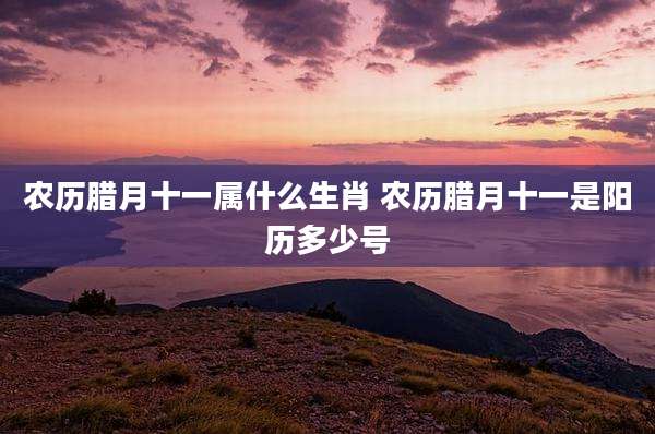 农历腊月十一属什么生肖 农历腊月十一是阳历多少号