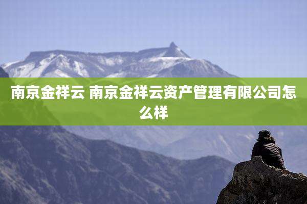南京金祥云 南京金祥云资产管理有限公司怎么样