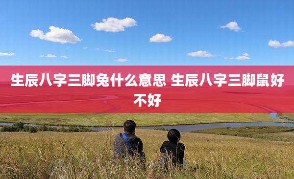 生辰八字三脚兔什么意思 生辰八字三脚鼠好不好