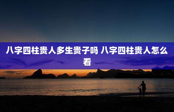 八字四柱贵人多生贵子吗 八字四柱贵人怎么看