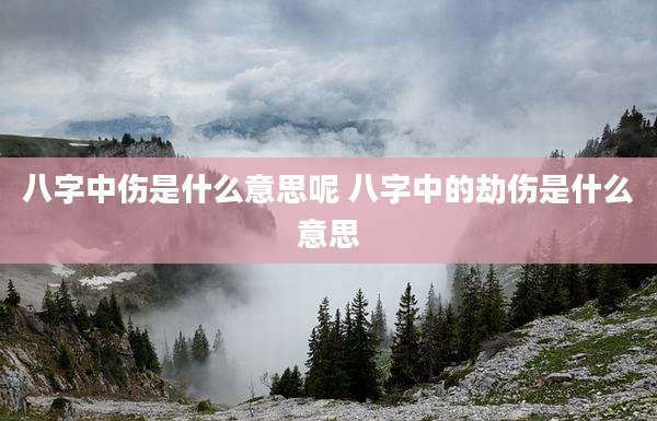 八字中伤是什么意思呢 八字中的劫伤是什么意思