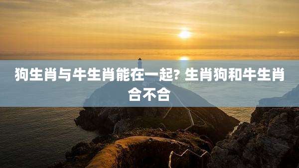 狗生肖与牛生肖能在一起? 生肖狗和牛生肖合不合