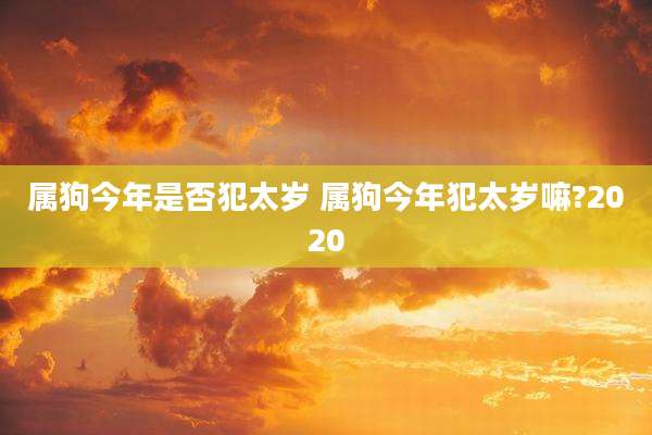 属狗今年是否犯太岁 属狗今年犯太岁嘛?2020