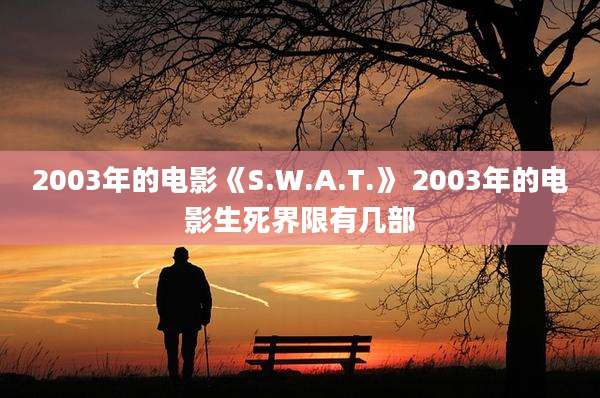 2003年的电影《S.W.A.T.》 2003年的电影生死界限有几部