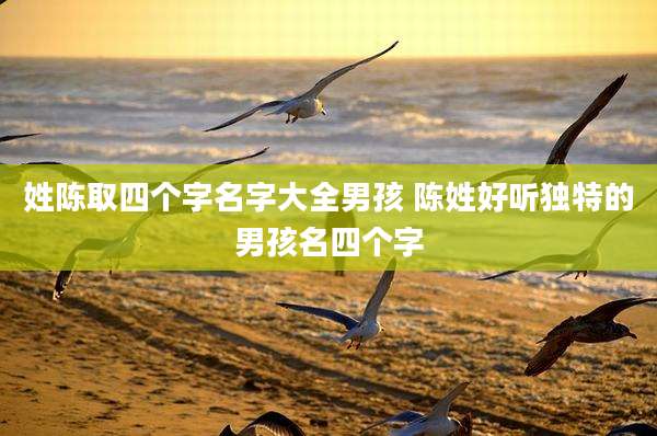 姓陈取四个字名字大全男孩 陈姓好听独特的男孩名四个字