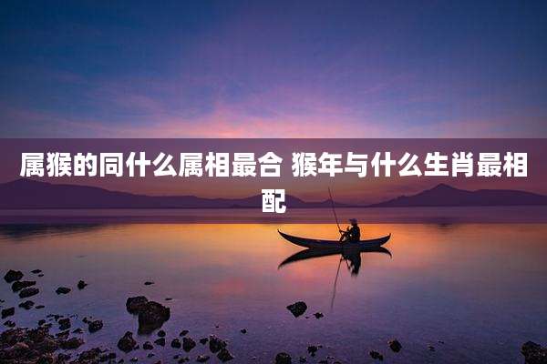 属猴的同什么属相最合 猴年与什么生肖最相配