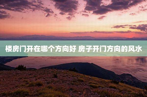 楼房门开在哪个方向好 房子开门方向的风水