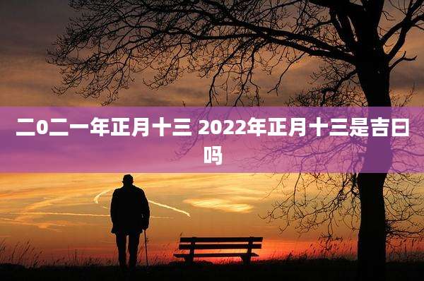 二0二一年正月十三 2022年正月十三是吉曰吗