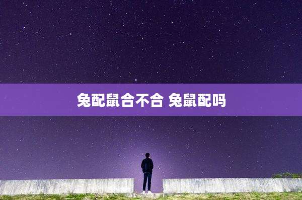 兔配鼠合不合 兔鼠配吗