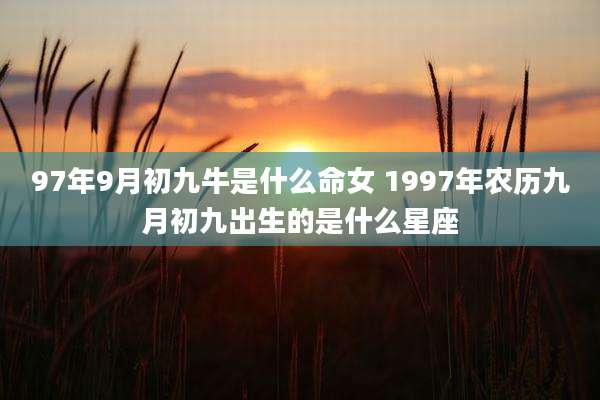 97年9月初九牛是什么命女 1997年农历九月初九出生的是什么星座