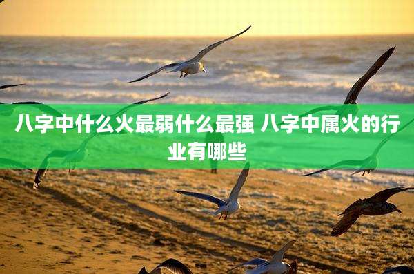 八字中什么火最弱什么最强 八字中属火的行业有哪些