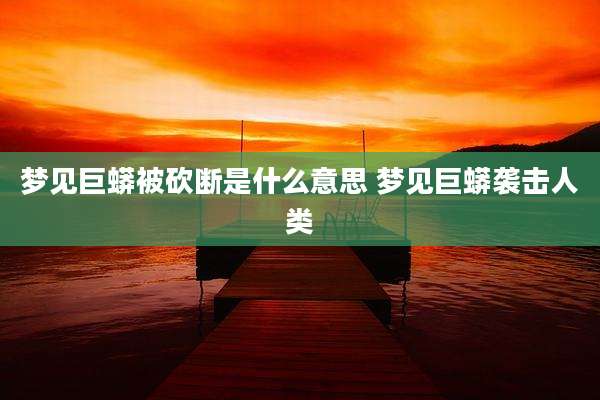 梦见巨蟒被砍断是什么意思 梦见巨蟒袭击人类