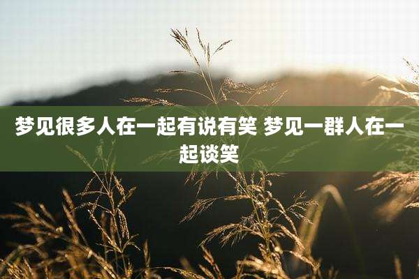 梦见很多人在一起有说有笑 梦见一群人在一起谈笑