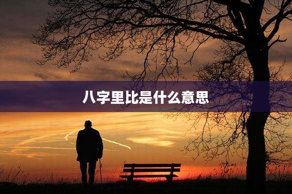 八字里比是什么意思