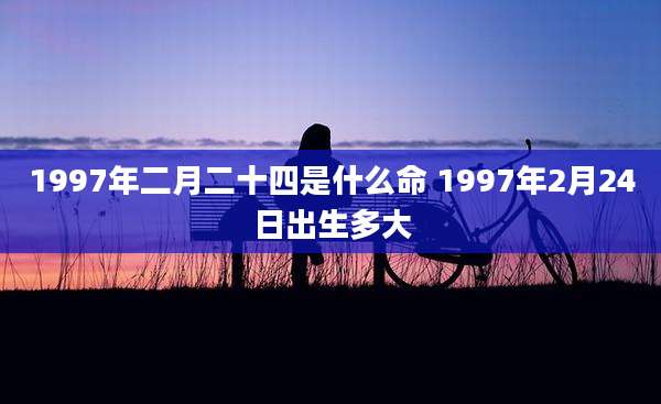 1997年二月二十四是什么命 1997年2月24日出生多大