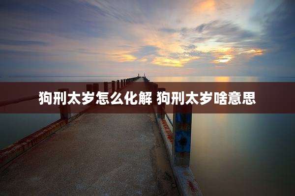 狗刑太岁怎么化解 狗刑太岁啥意思