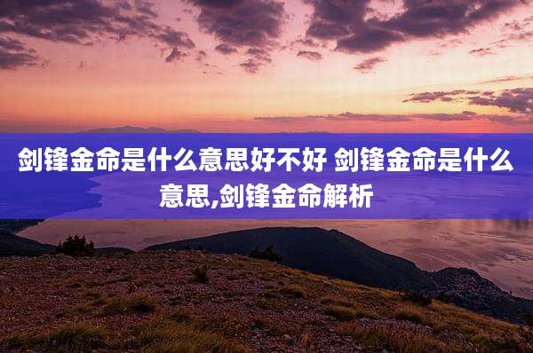 剑锋金命是什么意思好不好 剑锋金命是什么意思,剑锋金命解析