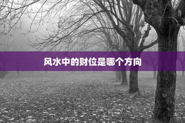 风水中的财位是哪个方向