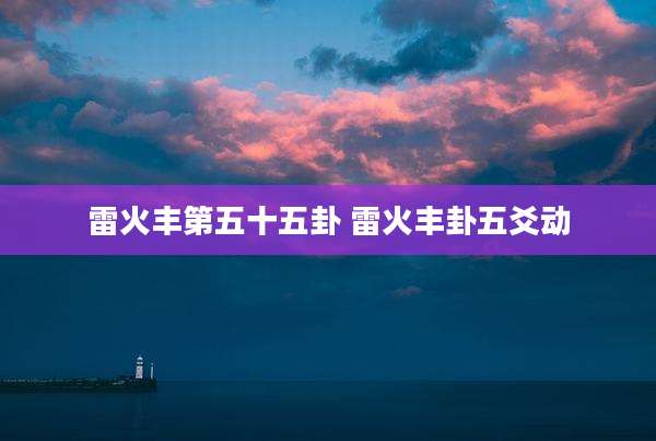 雷火丰第五十五卦 雷火丰卦五爻动